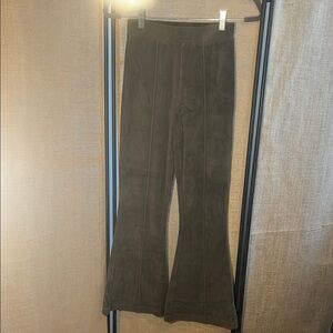 Aerie Olive Green Corduroy Flare Pants